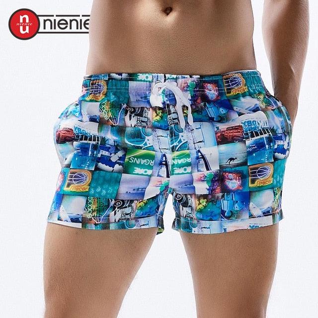New Men's Board Shorts Printed And Striped Quick Drying Summer Beach Short Pants Fashion - The Luminous Palace